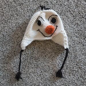 Crochet Snowman Hat with Ear Flaps